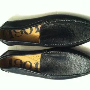 1901 | Shoes | 91 Mens New Black Leather Slipon Loafers Size  display picture 2